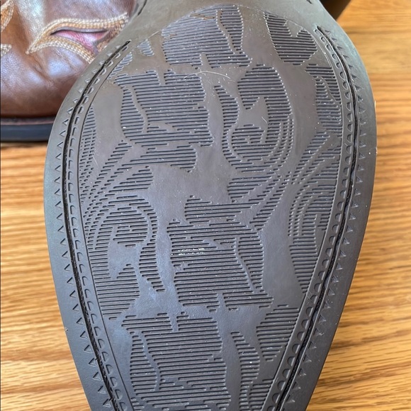 Ariat Brown Leather Mules with Red Embroidery - Picture 8 of 8